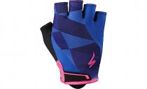 Women's Body Geometry Dual-Gel Gloves - Indigo/Neon Pink X-Large