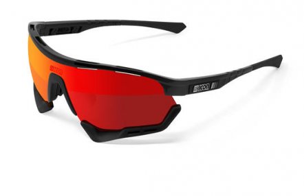 brýle Scicon AEROTECH XL  Black/Black fender Multimirror Red