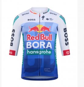 dres kr.r. Red Bull - BORA - Hansgrohe Short Sleeve Replica Jersey TdF